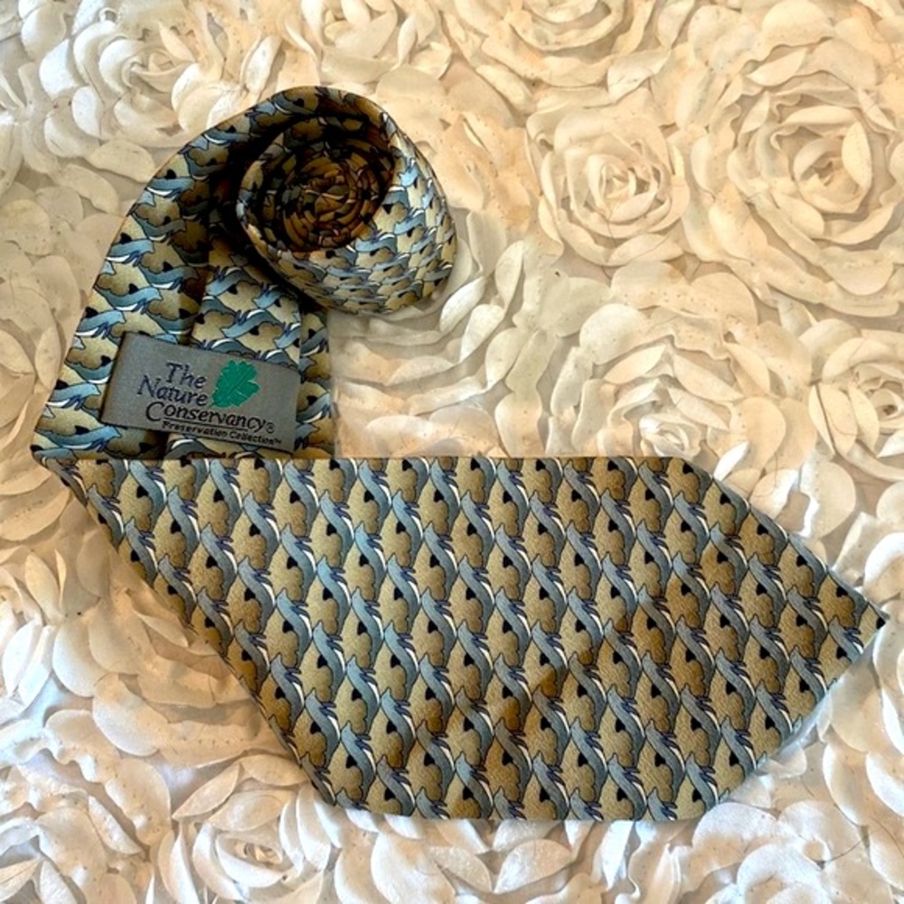 New The Nature Conservancy Dolphin edition silk mens tie